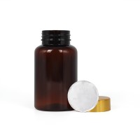 Plastic custom medicine amber  pill bottle packaging