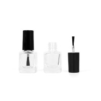 5ml mini square glass nail polish bottle with plastic cap