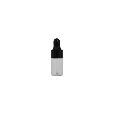 Mini sample vials clear amber glass dropper bottle 5ml for essential oil