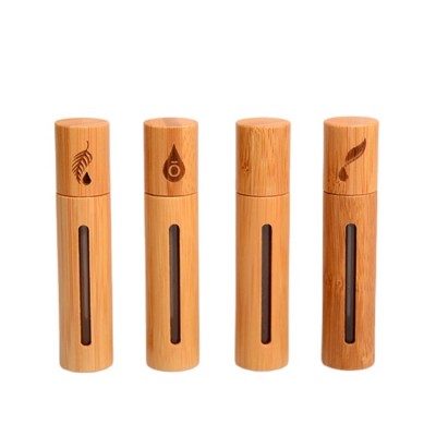 10ML  bamboo  essential oil cosmetic bottle with roller